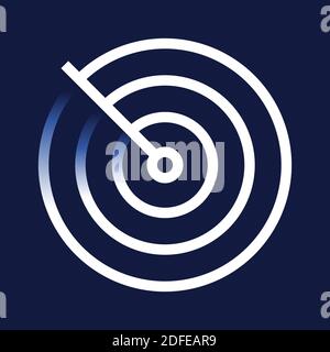 Radar detection icon. Trendy flat vector Radar detection icon on blue background from Nautical collection Stock Vector