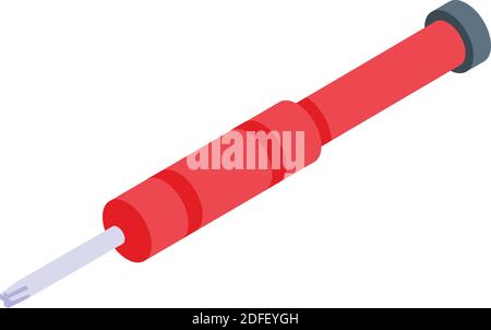 Tablet repair screwdriver icon. Isometric of tablet repair screwdriver vector icon for web design isolated on white background Stock Vector