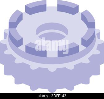 Bicycle repair gear icon. Isometric of bicycle repair gear vector icon for web design isolated on white background Stock Vector