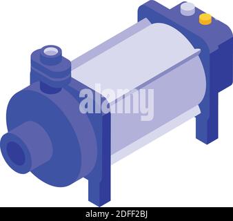 Compressor air pump icon. Isometric of compressor air pump vector icon for web design isolated on white background Stock Vector