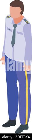 Military uniform defence icon. Isometric of military uniform defence vector icon for web design isolated on white background Stock Vector