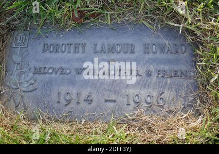 Los Angeles, California, USA 3rd December 2020 A general view of atmosphere of actress Dorothy Lamour's Grave at Forest Lawn Memorial Park Hollywood Hills on December 3, 2020 in Los Angeles, California, USA. Photo by Barry King/Alamy Stock Photo Stock Photo