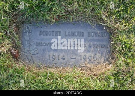 Los Angeles, California, USA 3rd December 2020 A general view of atmosphere of actress Dorothy Lamour's Grave at Forest Lawn Memorial Park Hollywood Hills on December 3, 2020 in Los Angeles, California, USA. Photo by Barry King/Alamy Stock Photo Stock Photo