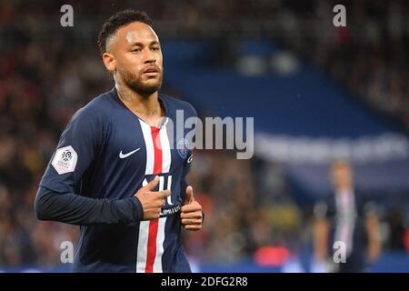 File photo dated September 25, 2019 of PSG's Brazilian forward Neymar during the Ligue 1 Paris Saint-Germain v Stade de Reims match at the Parc des Princes stadium in Paris, France. Sports equipment manufacturer Nike has parted ways with Neymar, ending one of the company's highest-profile sponsorship deals a decade and a half after signing the star striker as a 13-year-old prodigy. Brazilian newspaper Folha de Sao Paulo said Neymar's last deal with Nike was an 11-year contract that is set to expire in 2022, worth a total 100 million euros. Photo by Christian Liewig/ABACAPRESS.COM Stock Photo