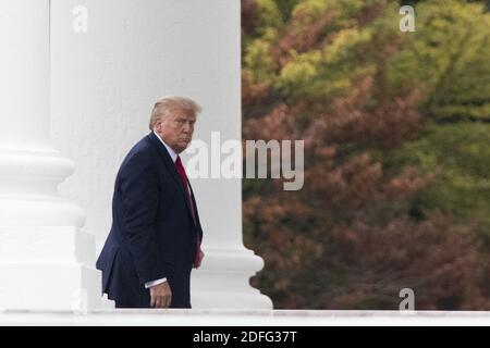 US President Donald Trump, returns to the White House, in Washington, DC, USA on Tuesday, September 1, 2020, following a meeting with law enforcement officials in Kenosha, Wis. Photo by Rod Lamkey/Pool via CNP/ABACAPRESS.COM Stock Photo