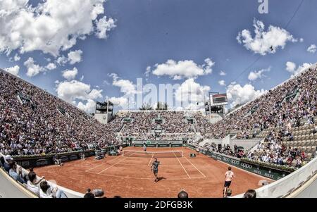 File photo dated June 06, 2019 of French Tennis Open Day 12 at Roland-Garros arena in Paris, France. The French Open have revealed their safety plans ahead of the 2020 tournament, confirming that around 12,000 fans will be admitted every day. The rescheduled event, which starts September 27, will be divided into three distinct zones, each with a showcourt. 5000 fans will be allowed in and around Philippe Chatrier and Suzanne Lenglen courts, while 1500 will be able to attend a third area. Photo by ABACAPRESS.COM Stock Photo