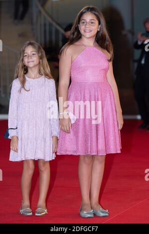 Viola Pusateri and Alissa Maria Orlando attending the Le Sorelle Macaluso Premiere as part of the 77th Venice Film Festival in Venice, Italy on September 09, 2020. Photo by Aurore Marechal/ABACAPRESS.COM Stock Photo