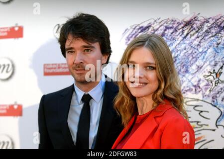 Paris, France on September 21, 2021. Bernard Arnault, CEO of LVMH, his daughter  Delphine Arnault, his son Antoine Arnault and his daughter-in-law Natalia  Vodianova during the opening of the exhibition of 'The