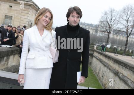 File photo - Antoine Arnault and Natalia Vodianova arriving for the Christian Dior Fall-Winter 2013/2014 Ready-to-Wear collection show held on the Place Vauban square in Paris, France on March 1, 2013. Antoine Arnault and Russian model Natalia Vodianova tied the knot in a civil ceremony in Paris, after their original wedding plans were postponed by the coronavirus pandemic. Vodianova announced the news on Instagram on Monday, posting a picture of the couple exiting the borough hall of the 16th arrondissement in Paris. Photo by Frederic Nebinger/ABACAPRESS.COM Stock Photo