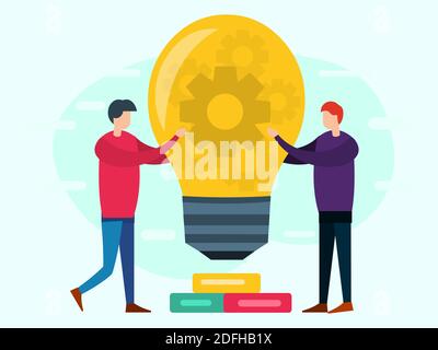 technology innovation concept design vector illustration in flat style Stock Vector
