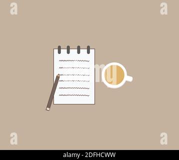 paper and coffee icon design Stock Vector