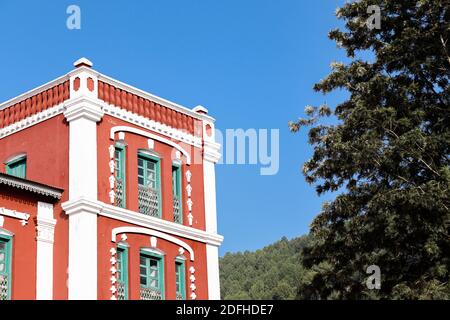 Tansen Durbar also known as Palpa Durbar is a grand palace in the town of Tansen, Nepal. Stock Photo