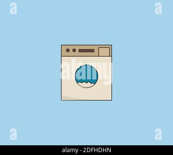 washing machine icon design Stock Vector