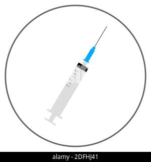 Syringe Icon vector illustration. Concept of vaccine or flu shot. Stock Vector