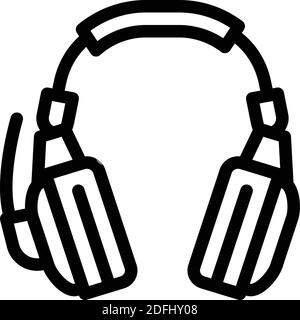 headphones accessories black icon vector illustration Stock Vector