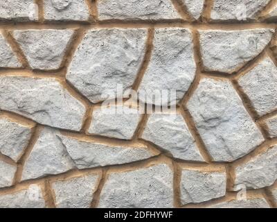 Nature background of decorative gray granite stone wall texture. beautiful concrete texture Stock Photo