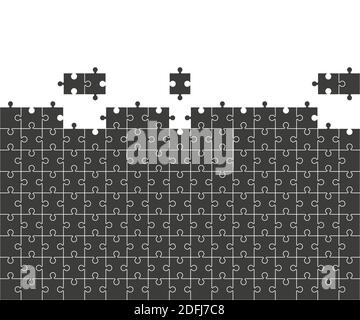 Vector illustration. Jigsaw Puzzle Putting the pieces Stock Vector