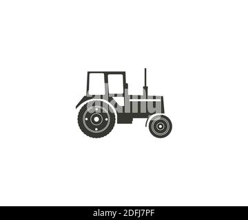 Vector illustration. Tractor machine icon Stock Vector