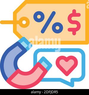 product price discount color icon vector illustration Stock Vector