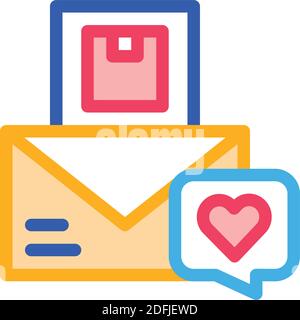 product order delivery color icon vector illustration Stock Vector