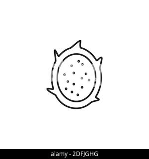 Pitaya icon element of fruit icon for mobile concept and web apps. Thin line pitaya icon can be used for web and mobile. Premium icon on white backgro Stock Vector