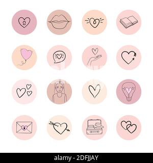Premium set of heart line icons. Simple pictograms pack. Stroke vector illustration on a white background. Modern outline style icons collection. Stock Vector