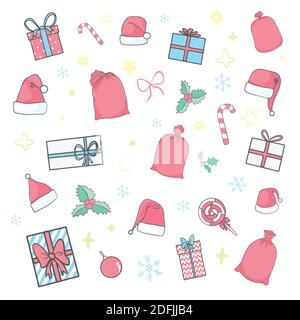New Year's Eve icon set. Vector, illustration Stock Vector