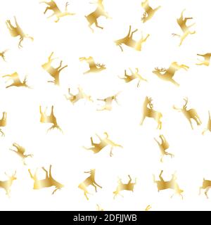 Christmas reindeer seamless pattern background. illustration background. Vector illustration Stock Vector