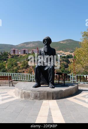 Tunceli, Turkey-September 18 2020: Seyit Riza Monument in the city center Stock Photo