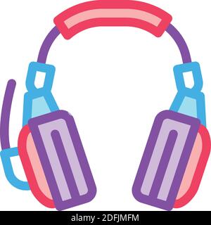 headphones accessories color icon vector illustration Stock Vector