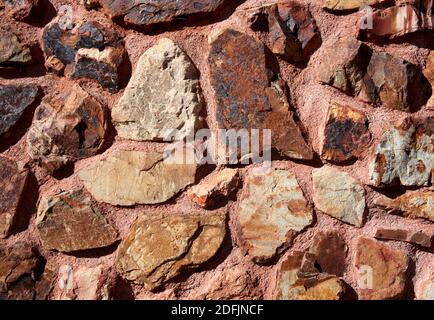 Granite rock wall background Stock Photo