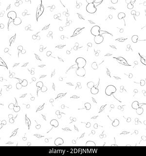 Seamless pattern cherry textile print Royalty Free Vector