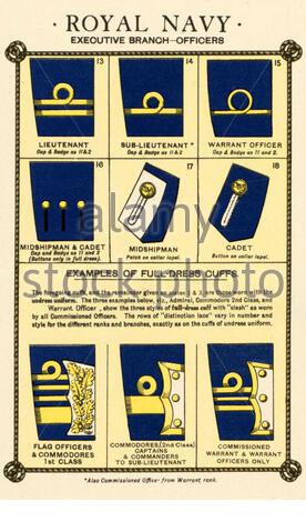 Ranks and Insignia of the British Armed Forces - Royal Navy, from WW2 ...