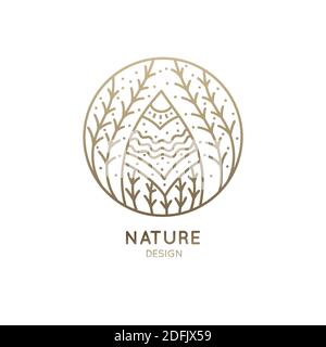 Logo plants under water Stock Vector