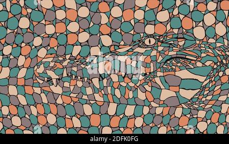 Abstract background Crocodile Stock Vector