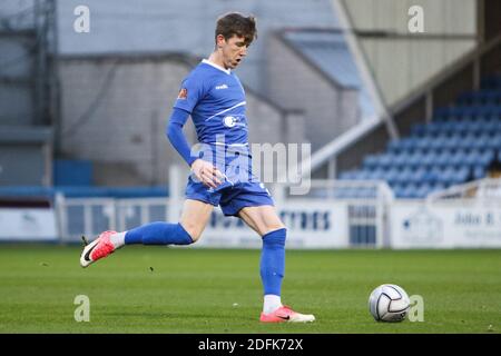 Hartlepool, UK. 05th Dec, 2020. Lewis Cass (#2 Hartlepool United) in action during the Vanarama National League game between Hartlepool United and Boreham Wood at Victoria Park in Hartlepool Credit: SPP Sport Press Photo. /Alamy Live News Stock Photo