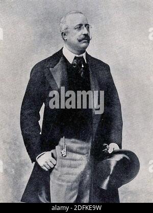 FRIEDRICH ALFRED KRUPP (1854-1902) German steel manufacturer in 1900 Stock Photo