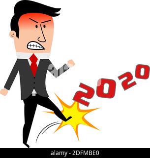 angry businessman clipart