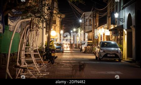 Galle Fort, night long exposure street photography Stock Photo