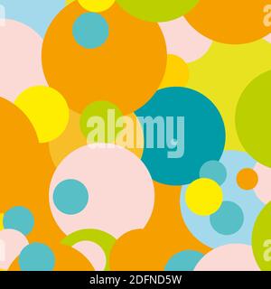 Abstract vector pattern of multicolored circles. Stock Vector