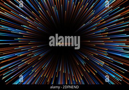 Abstract background neon glow colors.Explosion in universe. Cosmic background for event, party, celebration. Speed of light in galaxy. Stock Vector