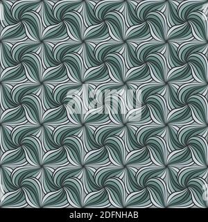 Decorative seamless doodle pattern. Illustration with abstract flowers or waves. Linear colorful hand drawn ornament. Floral vector texture for wallpaper, backdrop, wrapping paper, fabric. Vector illustration Stock Vector