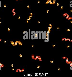 Abstract Party Confetti and Stars Seamless Pattern Background. Vector ...