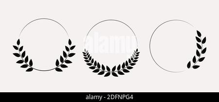 Laurel wreath collection set. Vector Illustration Stock Vector