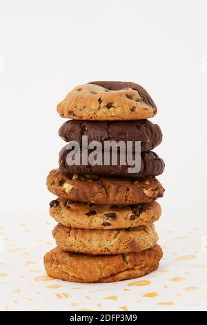 Cookie Stack on white Background Stock Photo