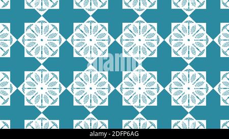 pattern with snowflakes, vector graphic design, isolated on blue background. Stock Vector