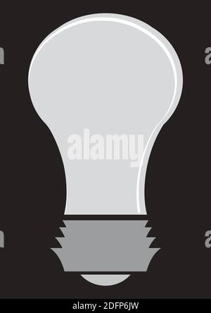 Image of a led bulb vector graphic design having in black background. Stock Vector