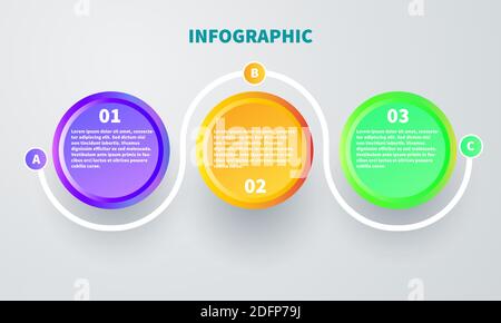 Colorful agile infographic elements for business. Circular infographics vector illustration. Marketing datum chart Stock Vector