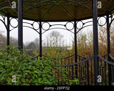 Shenley Park, UK. Historic parkland. Walled garden, outside theatre, bandstand, tea rooms, orchard, woods, meadows. Diverse flora & fauna. Walkers Stock Photo