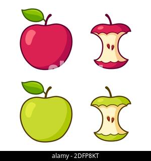 manzana mordida dibujo